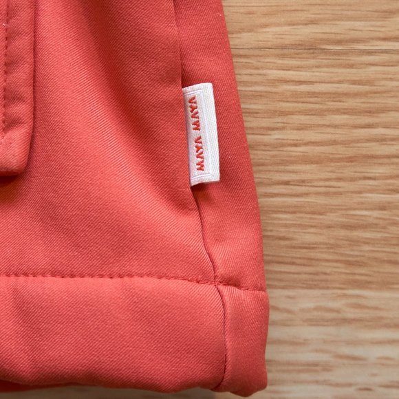 MAYA MAYA Women s Climate Control Embroidered Orange Slim Jacket Size L - Picture 6 of 14